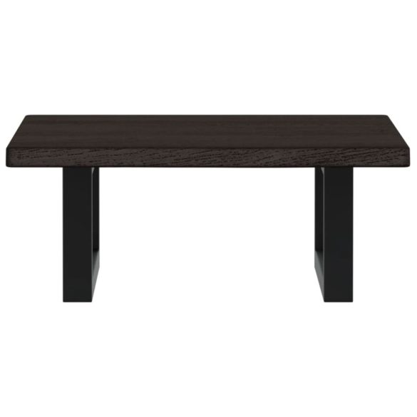 acél és tömör tölgyfa falra szerelhető mosdópolc