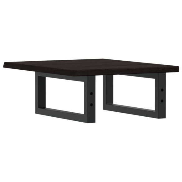 acél és tömör tölgyfa falra szerelhető mosdópolc