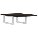 acél és tömör tölgyfa falra szerelhető mosdópolc