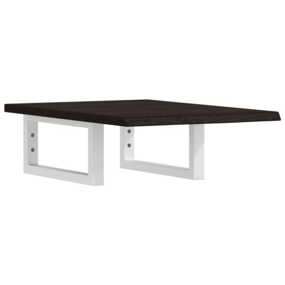 acél és tömör tölgyfa falra szerelhető mosdópolc