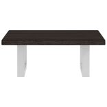 acél és tömör tölgyfa falra szerelhető mosdópolc