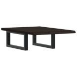 acél és tömör tölgyfa falra szerelhető mosdópolc