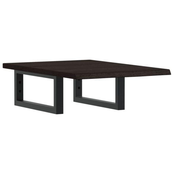 acél és tömör tölgyfa falra szerelhető mosdópolc