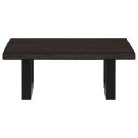 acél és tömör tölgyfa falra szerelhető mosdópolc