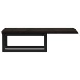 acél és tömör tölgyfa falra szerelhető mosdópolc