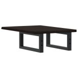 acél és tömör tölgyfa falra szerelhető mosdópolc