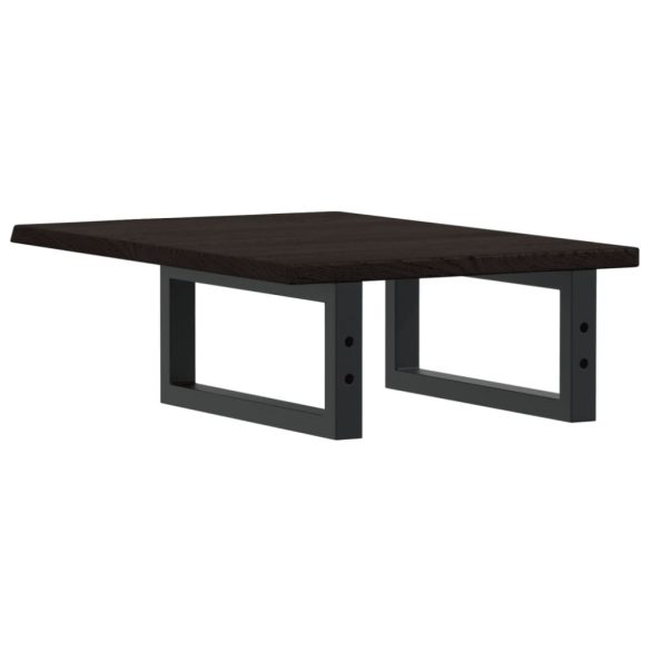 acél és tömör tölgyfa falra szerelhető mosdópolc