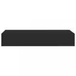 fekete MDF falra szerelhető fiókos polc 60 x 23,5 x 10 cm