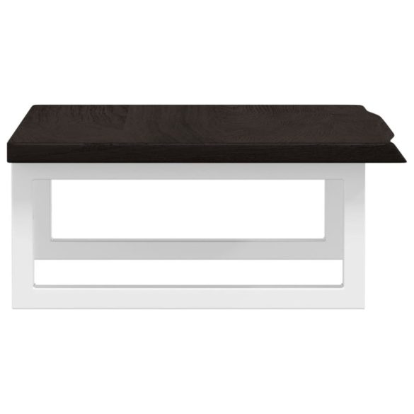 acél és tömör tölgyfa falra szerelhető mosdópolc