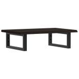 acél és tömör tölgyfa falra szerelhető mosdópolc