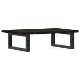 acél és tömör tölgyfa falra szerelhető mosdópolc