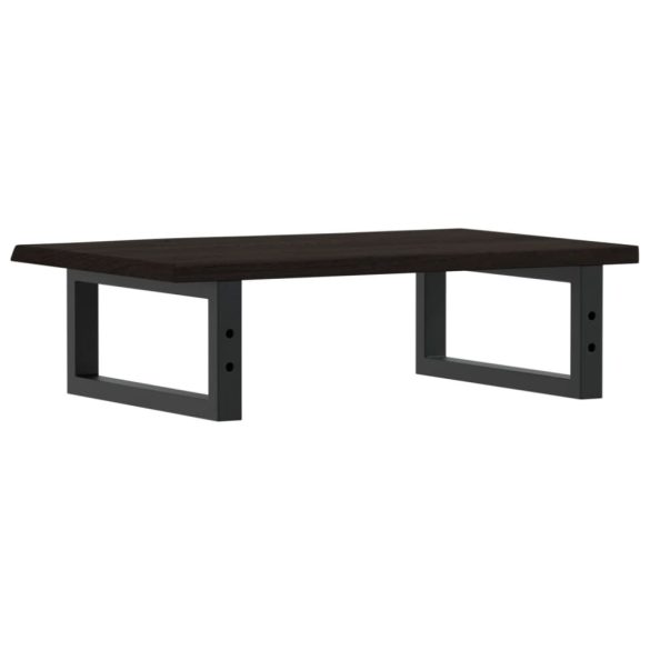 acél és tömör tölgyfa falra szerelhető mosdópolc