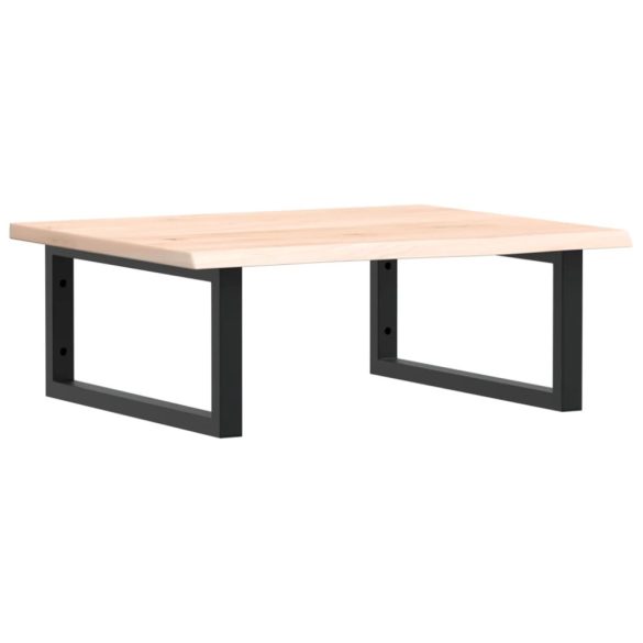 acél és tömör tölgyfa falra szerelhető mosdópolc