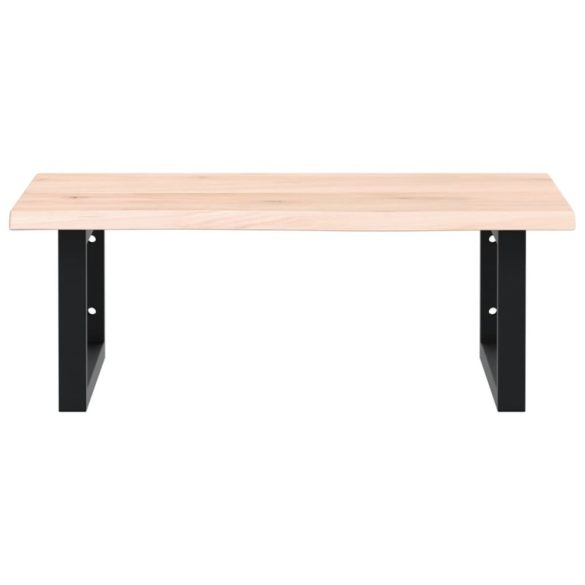 acél és tömör tölgyfa falra szerelhető mosdópolc