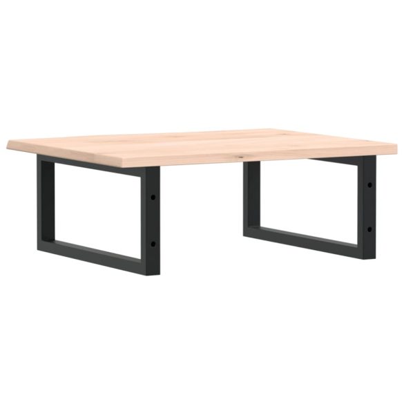 acél és tömör tölgyfa falra szerelhető mosdópolc