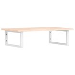 acél és tömör tölgyfa falra szerelhető mosdópolc