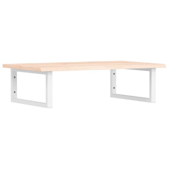 acél és tömör tölgyfa falra szerelhető mosdópolc