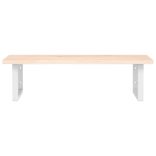 acél és tömör tölgyfa falra szerelhető mosdópolc