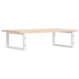 acél és tömör tölgyfa falra szerelhető mosdópolc