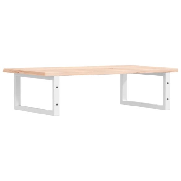 acél és tömör tölgyfa falra szerelhető mosdópolc