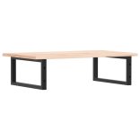 acél és tömör tölgyfa falra szerelhető mosdópolc