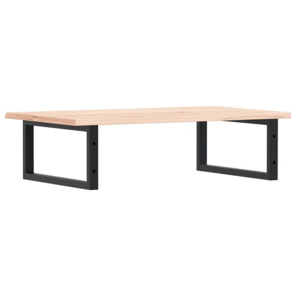 acél és tömör tölgyfa falra szerelhető mosdópolc