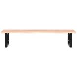 acél és tömör tölgyfa falra szerelhető mosdópolc