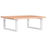 acél és tömör tölgyfa falra szerelhető mosdópolc