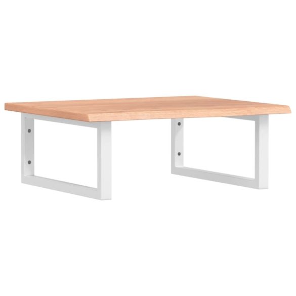 acél és tömör tölgyfa falra szerelhető mosdópolc