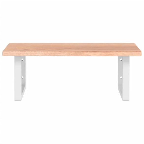 acél és tömör tölgyfa falra szerelhető mosdópolc