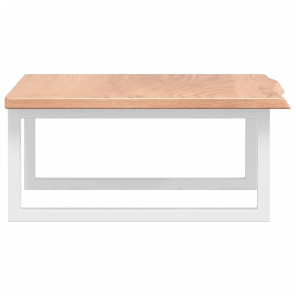 acél és tömör tölgyfa falra szerelhető mosdópolc