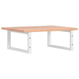 acél és tömör tölgyfa falra szerelhető mosdópolc