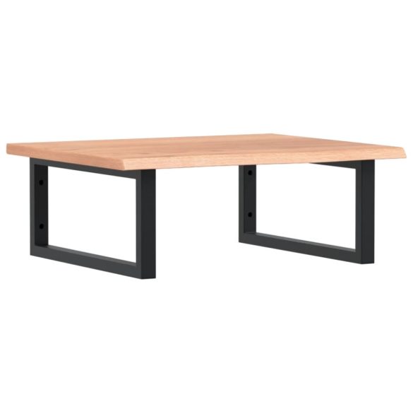 acél és tömör tölgyfa falra szerelhető mosdópolc