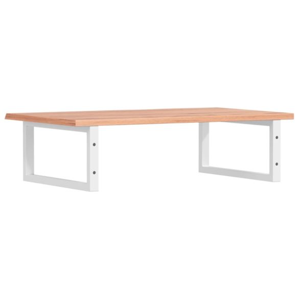 acél és tömör tölgyfa falra szerelhető mosdópolc