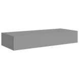 2 db szürke MDF falra szerelhető fiókos polc 60 x 23,5 x 10 cm