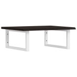 acél és tömör tölgyfa falra szerelhető mosdópolc