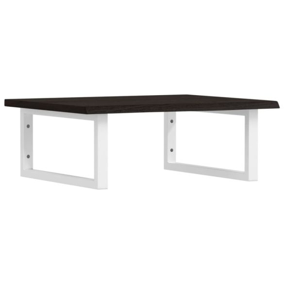 acél és tömör tölgyfa falra szerelhető mosdópolc