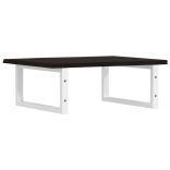 acél és tömör tölgyfa falra szerelhető mosdópolc