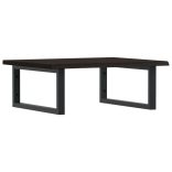 acél és tömör tölgyfa falra szerelhető mosdópolc