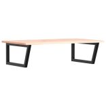 acél és tömör tölgyfa falra szerelhető mosdópolc