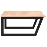 acél és tömör tölgyfa falra szerelhető mosdópolc