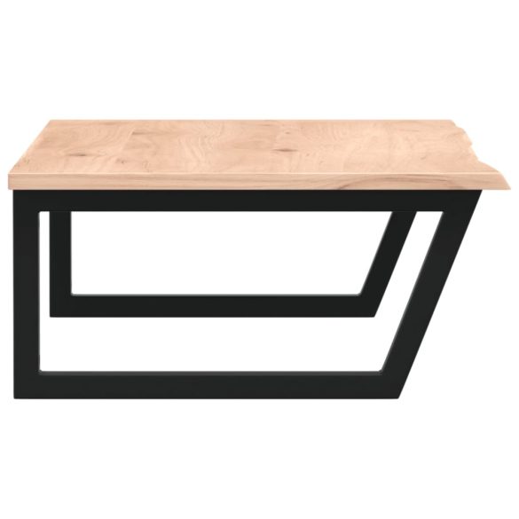 acél és tömör tölgyfa falra szerelhető mosdópolc