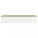 falra szerelhető fiókos polc tölgyfa és fehér színben 60 x 23,5 x 10 cm MDF