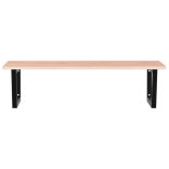 acél és tömör tölgyfa falra szerelhető mosdópolc