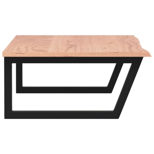 acél és tömör tölgyfa falra szerelhető mosdópolc