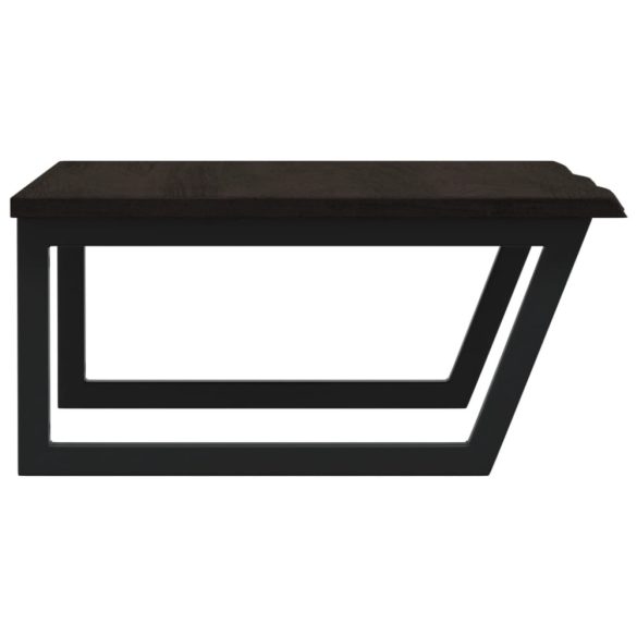 acél és tömör tölgyfa falra szerelhető mosdópolc