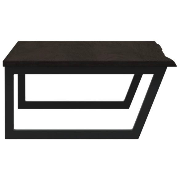 acél és tömör tölgyfa falra szerelhető mosdópolc