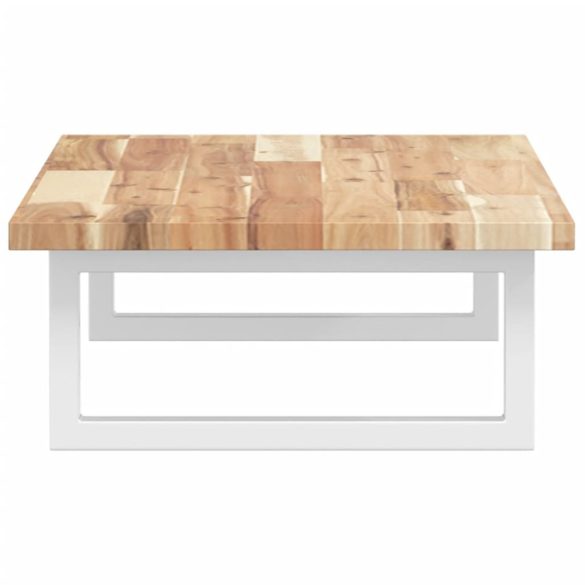 acél és tömör akácfa falra szerelhető mosdópolc