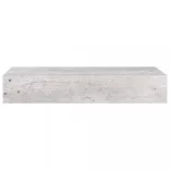 2 db betonszürke MDF falra szerelhető fiókos polc 60x23,5x10 cm