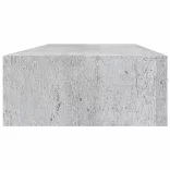 2 db betonszürke MDF falra szerelhető fiókos polc 60x23,5x10 cm
